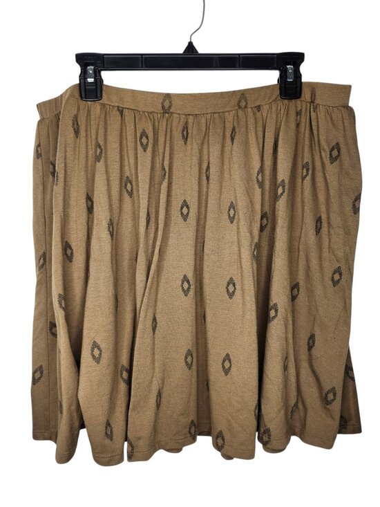 Old Navy Dresses & Skirts - Old Navy Olive Green Diamond Print Soft Pull On Skirt Size XL